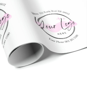 Papier Cadeau Modèle de logo personnalisé - Téléphone et adresse