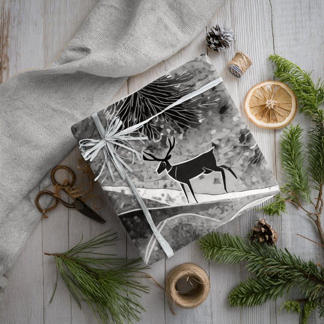 Papier Cadeau Modèle de Noël noir #13 ID1009 (Créateur téléchargé)