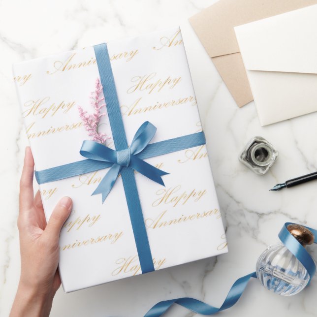 Papier Cadeau Modèle de police de caractères script « Joyeux ann (Cadeaux)