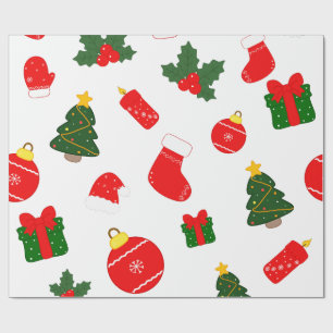 Papier Cadeau Modèle de souvenir de Noël joyeux