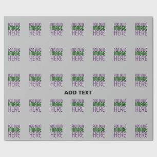 PAPIER CADEAU MODELE DE TEXTE D'IMAGE ASH SIMPLE ÉDITABLE MODERN