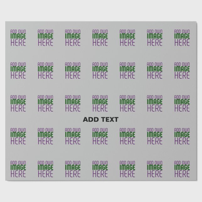 PAPIER CADEAU MODELE DE TEXTE D'IMAGE ASH SIMPLE ÉDITABLE MODERN (Plat)