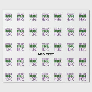 PAPIER CADEAU MODÈLE DE TEXTE D'IMAGE BLANCHE SIMPLE MODERNE