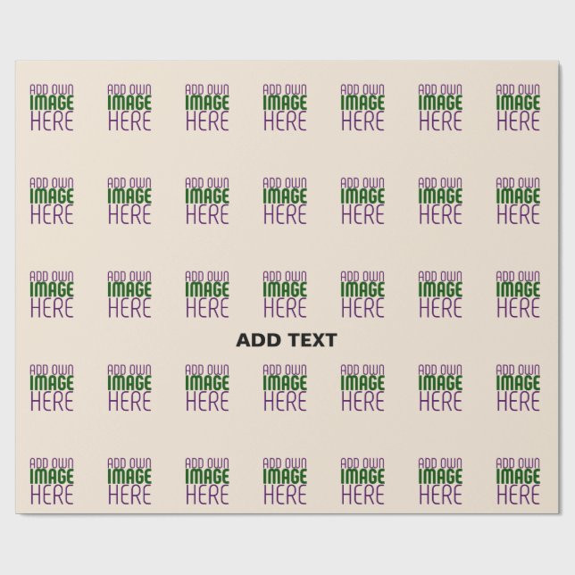 PAPIER CADEAU MODELE DE TEXTE D'IMAGE NATURELLE SIMPLE ÉDITABLE  (Plat)