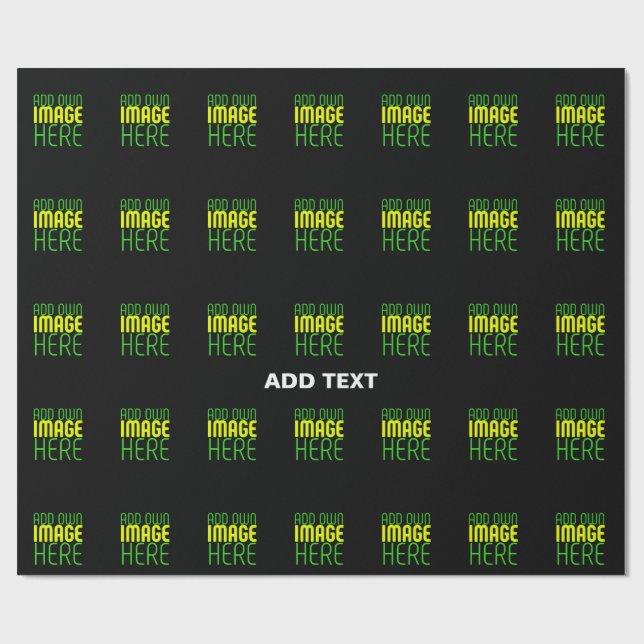 PAPIER CADEAU MODELE DE TEXTE D'IMAGE NOIRE SIMPLE ÉDITABLE MODE (Plat)