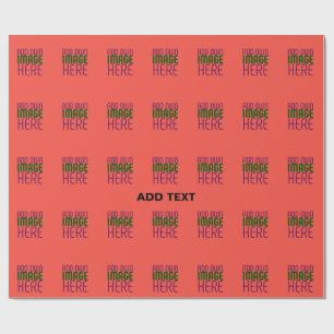 PAPIER CADEAU MODELE DE TEXTE D'IMAGE ROUGE ORANGE ÉDITABLE MODE