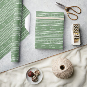 Papier Cadeau Modèle de vacances avec texte personnalisé