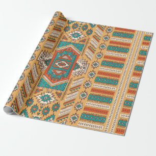 Papier Cadeau modèle d'illustration harmonieuse vintage tribale
