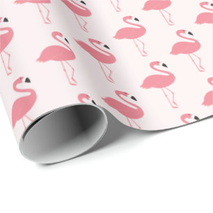 Papier Cadeau Modèle flamant rose