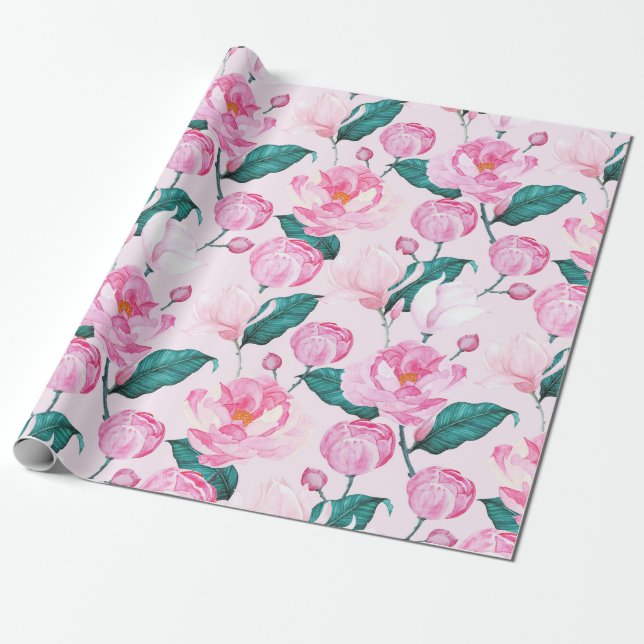 Papier Cadeau Modèle floral (Déroulé)