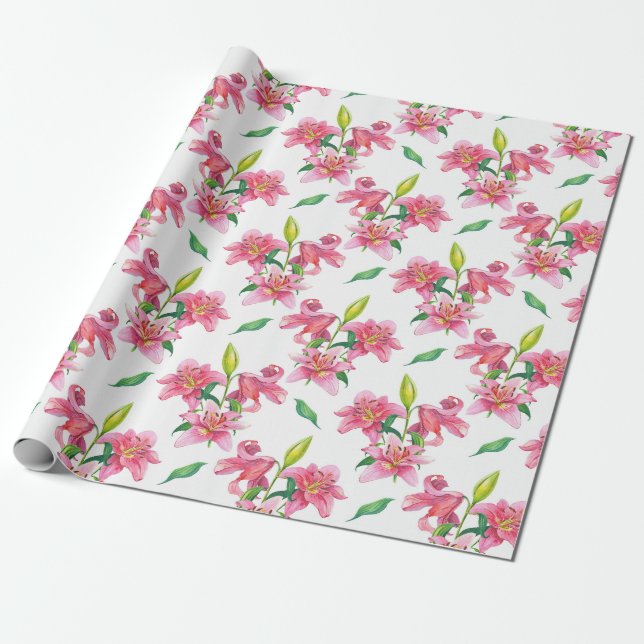 Papier Cadeau Modèle floral (Déroulé)