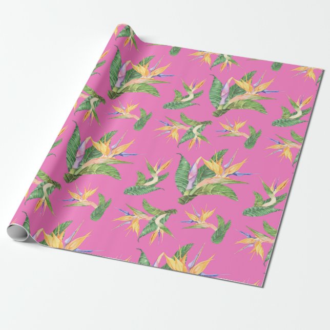 Papier Cadeau Modèle floral (Déroulé)