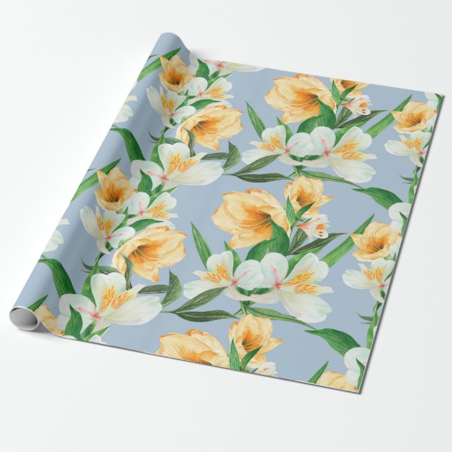 Papier Cadeau Modèle floral (Déroulé)