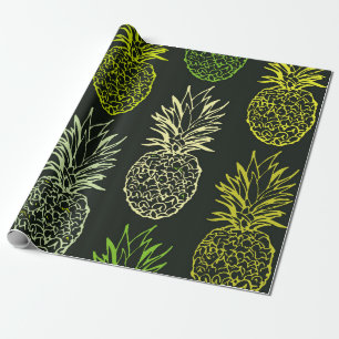 Papier Cadeau Modèle floral à doodle dessiné à la main. Feuilles