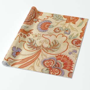 Papier Cadeau Modèle floral antique de Chintz Paisley