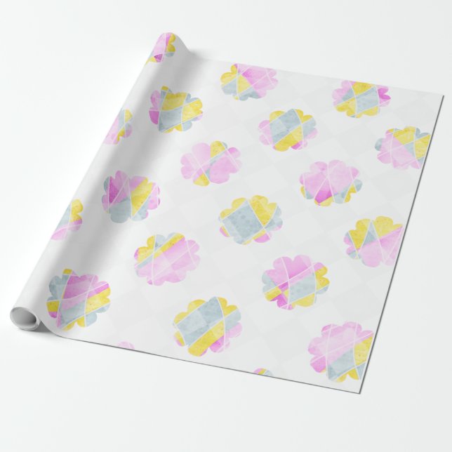 Papier Cadeau Modèle floral classique (Déroulé)