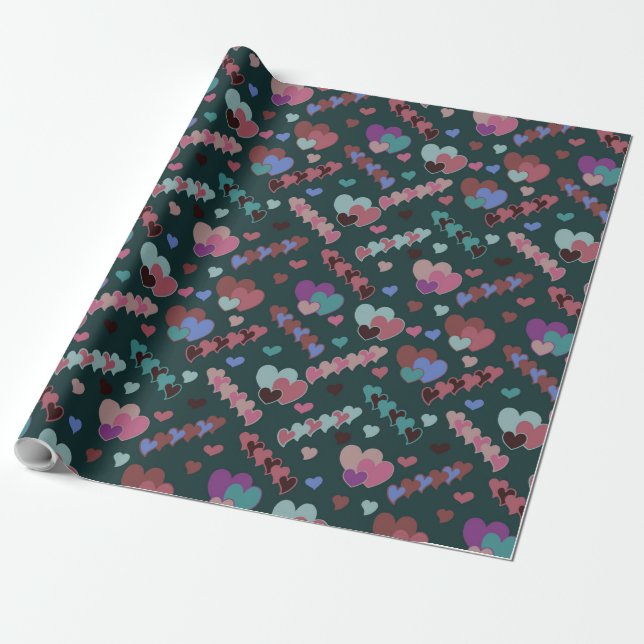 Papier Cadeau Modèle floral cool (Déroulé)