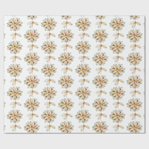 Papier Cadeau Modèle floral des ailes du Canada