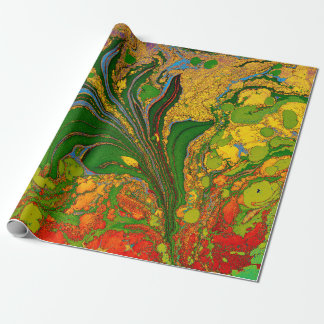 Papier Cadeau Modèle floral Ebru Marbling