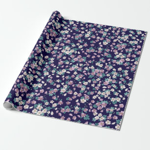 Papier Cadeau Modèle floral simple et transparent avec colorfu c