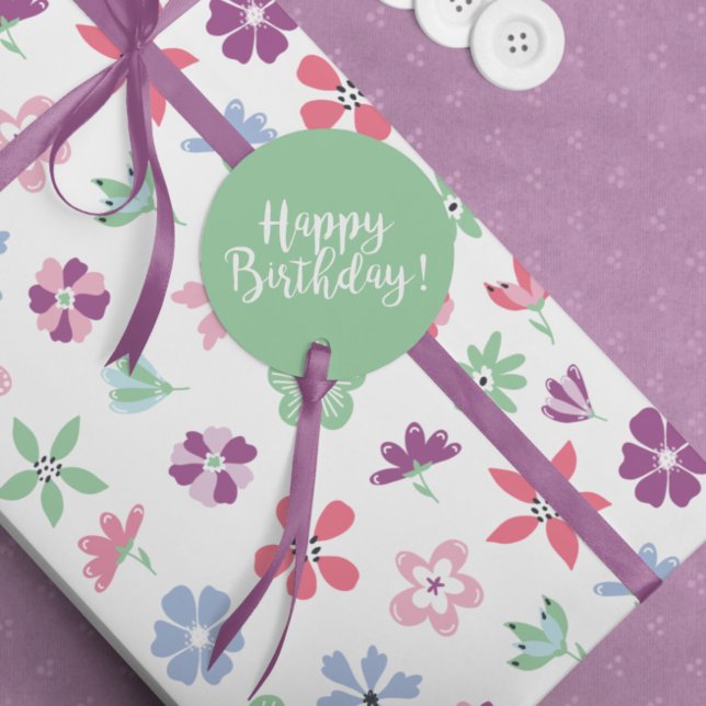 Papier Cadeau Modèle floral Whimsy fleur sauvage (Créateur téléchargé)