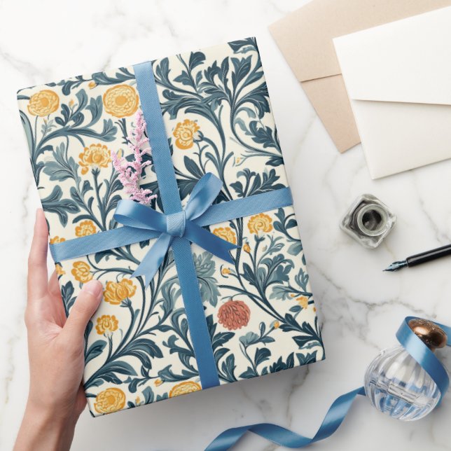 Papier Cadeau Modèle Floral William Morris (Cadeaux)
