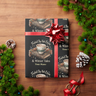 Papier Cadeau Modèle Histoires d'hiver au cacao noir