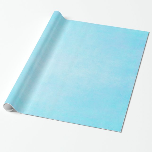 Papier Cadeau Modèle léger bleu turquoise d'aquarelle (Déroulé)