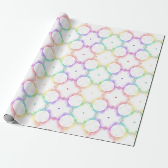 Papier Cadeau Modèle moderne tendance coloré élégant (Déroulé)