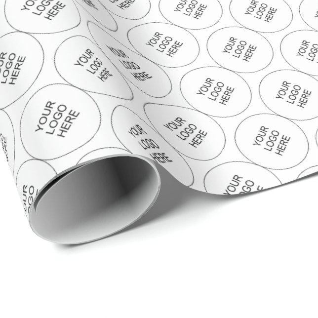 Papier Cadeau Modèle Promotionnel Ajoutez votre logo d'entrepris (Coin rond)