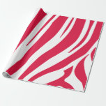 Papier Cadeau Modèle Zèbre rose et blanc<br><div class="desc">Faites ressortir vos cadeaux avec ce papier d'emballage moderne,  avec un motif d'impression zèbre amusant.</div>