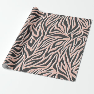 Papier Cadeau Modèle zèbre sans aspect noir. Style sauvage