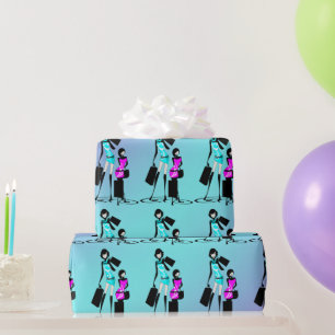 Papier Cadeau Modèles mode fille shopping paris