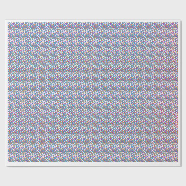 Papier Cadeau Modern Colorful Geometric Mosaic Pattern Wrapping  (Plat)
