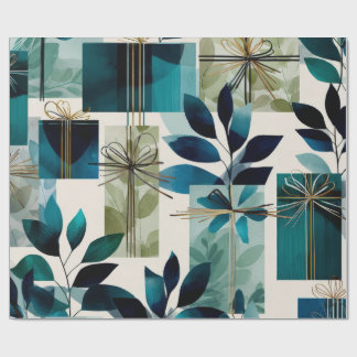 Papier Cadeau Modern Gift Wrap | Elegant Botanical Design