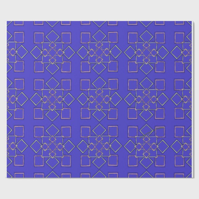 Papier Cadeau Modern Gold-Tone Geometric Pattern Wrapping Paper (Plat)