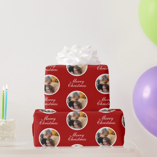 Papier Cadeau Modern Photo Christmas  (Cadeaux de fête)