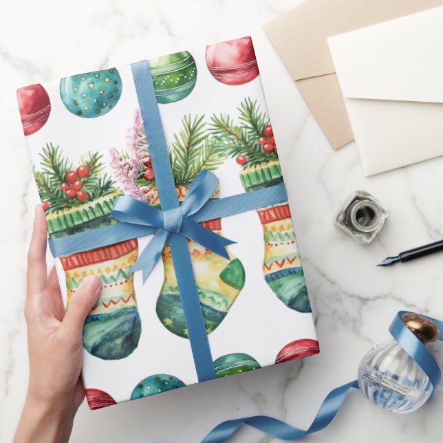 Papier Cadeau Modern Watercolor  Wrapping Paper (Cadeaux)