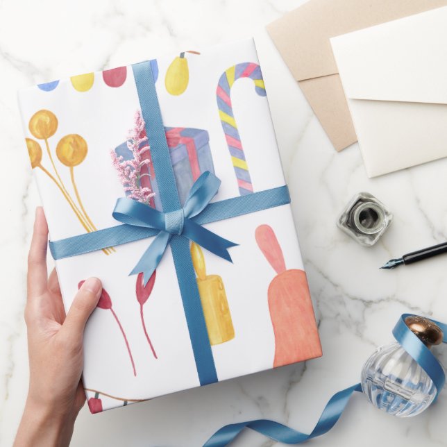Papier Cadeau Modern Watercolor  Wrapping Paper (Cadeaux)