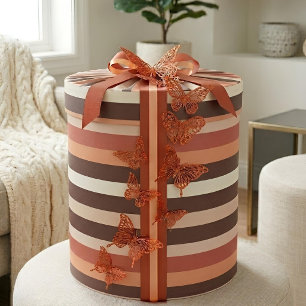 Papier Cadeau Moderna Linear   Terracotta & Abricot