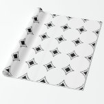 Papier Cadeau Moderne<br><div class="desc">Motif géométrique.  Noir et blanc.</div>