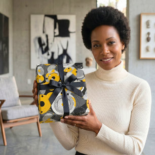 Papier Cadeau Moderne Abstrait de milieu de siècle Cercle Africa