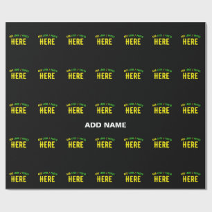 PAPIER CADEAU MODERNE ET MODERNE PERSONNALISABLE NOIR VÉRIFIÉ