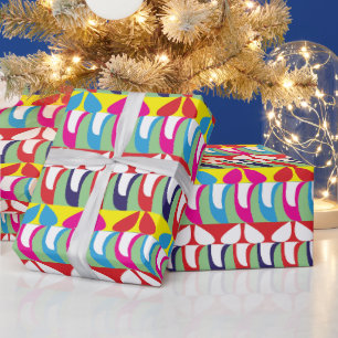 Papier Cadeau Moderne Minimaliste Abstraite Colorée