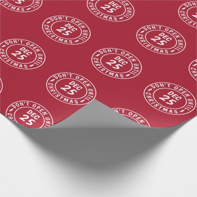 Papier Cadeau Moderne N'Ouvre Pas Avant Le Stand De Noël (Coin)