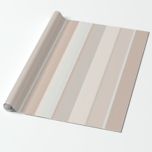 Papier Cadeau Moderne Pastel Stripes Bleu Tauige Beige