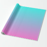 Papier Cadeau moderne rose printanier turquoise ombre mariage fa<br><div class="desc">moderne chic spring ombre turquoise et rose invitations de mariage,  fêtes de mariage fuschia,  faveurs de mariage turquoise ombre,  faveurs de fête rose ombre.</div>