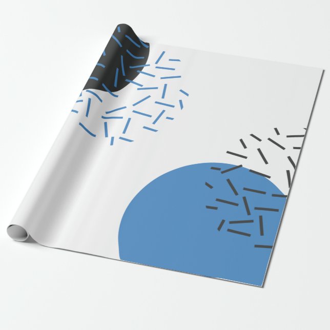 Papier Cadeau Moderne, simple, cool, abstrait, motif graphique (Déroulé)