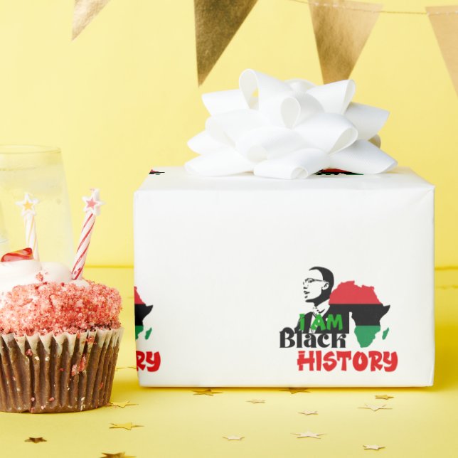PAPIER CADEAU MOIS DE L'HISTOIRE DES NOIRS (Fête d'anniversaire)