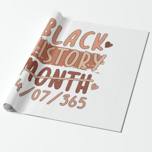Papier Cadeau Mois de l'histoire des Noirs Afro Mélanine Femmes